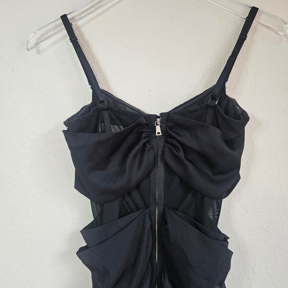 JONATHAN SIMKHAI Ruched Strapless Jumpsuit Size 4 Black‎ Minimalist Formal - Picture 11 of 16